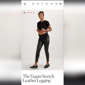 THE VEGAN STRETCH LEATHER LEGGING BY HATCH NWT!